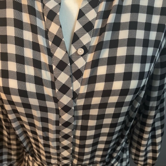 The Limited Black and White Shirt Dress with Belt - Picture 2 of 3